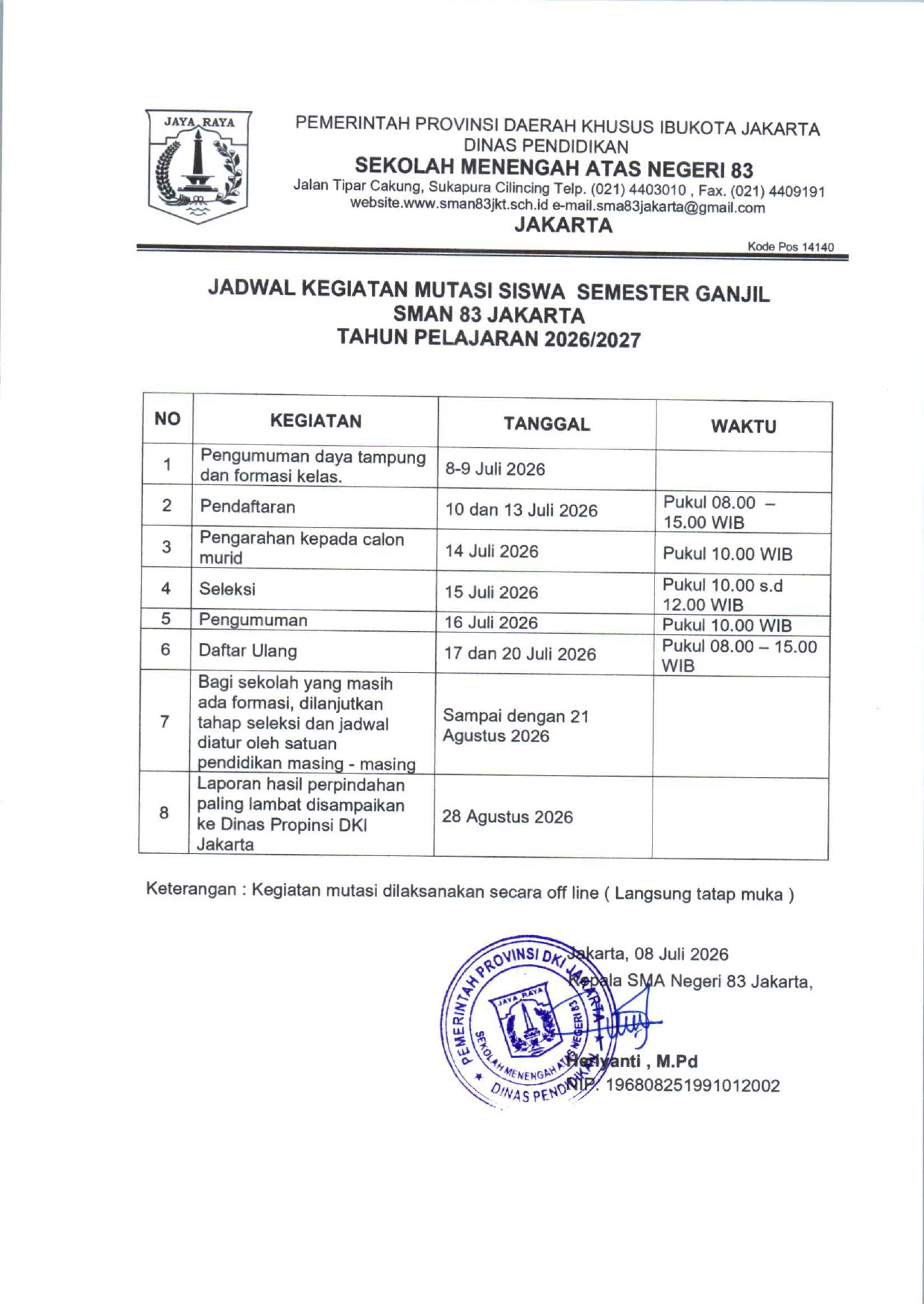 jadwal Mut